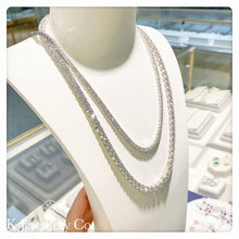 Load image into gallery viewer Moissanite Tennis Necklace Moissanite tennis necklace hidden buckle