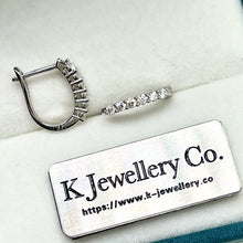 將圖片載入圖庫檢視器 Moissanite Micro Pave Earrings 莫桑石爪鑲耳圈