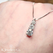 將圖片載入圖庫檢視器 Moissanite Three Stars 1.8ct Necklace 莫桑石漸變三層鑽頸鏈