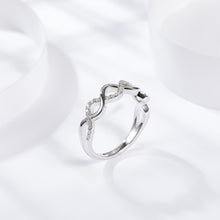 Load image into gallery viewer Moissanite Cross Stacking Ring Moissanite Cross Star Diamond Row Ring