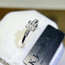 Load image into gallery viewer Moissanite Double T Ring Moissanite Double T Ring