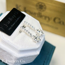 Load image into gallery viewer Moissanite Six Prong Long Earrings Moissanite Meteor Six Prong Drop Earrings