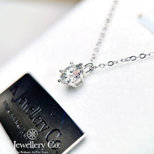 Load image into gallery viewer Moissanite New Six Prong Necklace Moissanite simple six-claw necklace