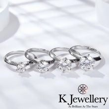 將圖片載入圖庫檢視器 Moissanite Six Claws Classic Ring莫桑石經典六爪戒指