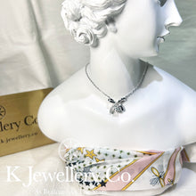 將圖片載入圖庫檢視器 Moissanite Bowknot Necklace 莫桑石蝴蝶結頸鏈