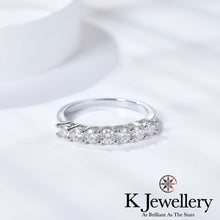 Load image into gallery viewer Moissanite Stacking Ring Five Diamond Ring Seven Diamond Ring