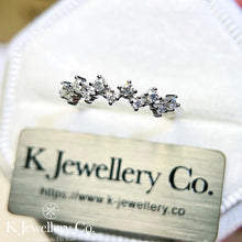 將圖片載入圖庫檢視器 Moissanite Wave Stacking Ring莫桑石波浪星鑽排戒