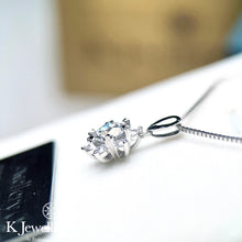 Load image into gallery viewer Moissanite Snowflake Pave Necklace Moissanite Snowflake Necklace