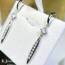 Load image into gallery viewer Moissanite Long Drop Earrings Moissanite tassel earrings