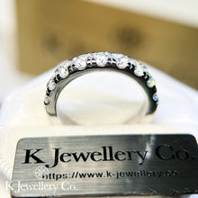 Load image into gallery viewer Moissanite 1.8ct Stacking Ring customized version of moissanite 20 points row set ring