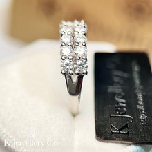 將圖片載入圖庫檢視器 Moissanite 1.4ct Stars Stacking Ring 莫桑石1.4卡雙層七鑽戒指