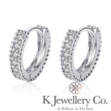 將圖片載入圖庫檢視器 Moissanite Round Earrings 莫桑石耳圈