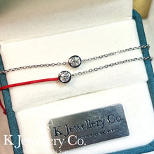 將圖片載入圖庫檢視器 Moissanite Redline Bracelet 莫桑石30分紅繩/全鏈手鏈