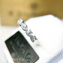 Load image into gallery viewer Moissanite Crown Stacking Ring Moissanite Crown Line Ring