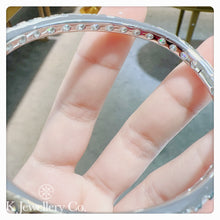 將圖片載入圖庫檢視器 Moissanite 12ct Full Paved Bangle 全圈莫桑石12卡手鐲