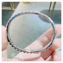 將圖片載入圖庫檢視器 Moissanite 12ct Full Paved Bangle 全圈莫桑石12卡手鐲