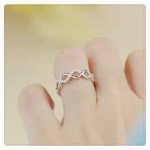 Load image into gallery viewer Moissanite Cross Stacking Ring Moissanite Cross Star Diamond Row Ring