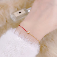 將圖片載入圖庫檢視器 Cubic Zirconia Rabbit Redline Bracelet 高碳鑽兔子紅繩手鏈