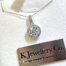 Load image into gallery viewer Moissanite Round Full Paved Necklace Moissanite Round Full Paved Necklace