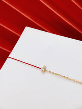 將圖片載入圖庫檢視器 Cubic Zirconia Rabbit Redline Bracelet 高碳鑽兔子紅繩手鏈