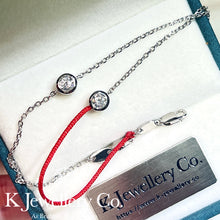 將圖片載入圖庫檢視器 Moissanite Redline Bracelet 莫桑石30分紅繩/全鏈手鏈