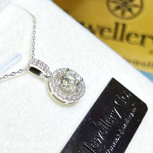 Load image into gallery viewer Moissanite Round Full Paved Necklace Moissanite Round Full Paved Necklace