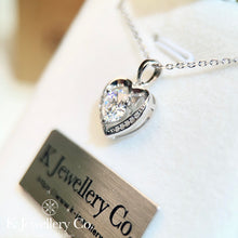 Load image into gallery viewer Moissanite Heart Necklace Moissanite Heart Necklace