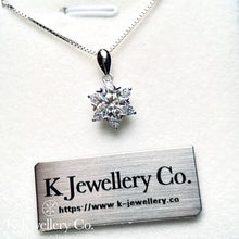 Load image into gallery viewer Moissanite Snowflake Pave Necklace Moissanite Snowflake Necklace