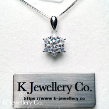 Load image into gallery viewer Moissanite Snowflake Pave Necklace Moissanite Snowflake Necklace