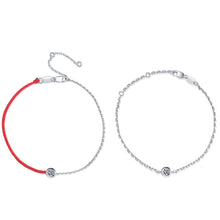 將圖片載入圖庫檢視器 Moissanite Redline Bracelet 莫桑石30分紅繩/全鏈手鏈