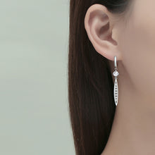 Load image into gallery viewer Moissanite Long Drop Earrings Moissanite tassel earrings