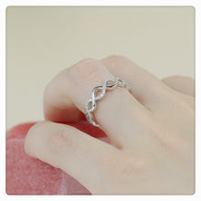 Load image into gallery viewer Moissanite Cross Stacking Ring Moissanite Cross Star Diamond Row Ring