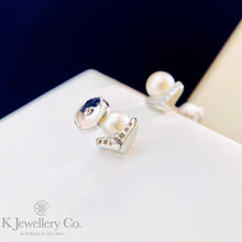 Load image into gallery viewer Pearl V Shape Earring Freshwater Pearl V Shape Earrings