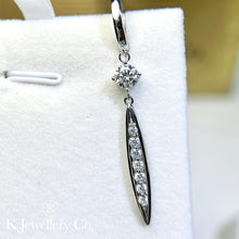 Load image into gallery viewer Moissanite Long Drop Earrings Moissanite tassel earrings