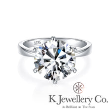 Load image into gallery viewer Moissanite Classic Six Prongs 5ct Ring Moissanite Classic Six Prongs 5ct Ring
