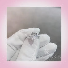 Load the video into the gallery viewer and play, Moissanite 18K Pear Hidden Halo Paved Ring Moissanite 18K customized invisible surrounding ring arm set ring