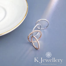 Load image into gallery viewer Moissanite 1.5mm Stacking Ring Moissanite Half Circle Ring