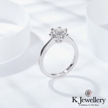 將圖片載入圖庫檢視器 Moissanite Snow Ring莫桑石雪花永恆戒指