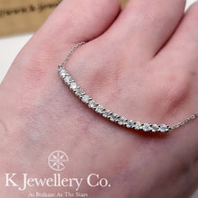 將圖片載入圖庫檢視器 Moissanite Smile Necklace 莫桑石微笑頸鏈