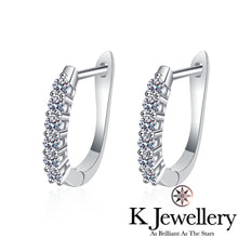 將圖片載入圖庫檢視器 Moissanite Micro Pave Earrings 莫桑石爪鑲耳圈