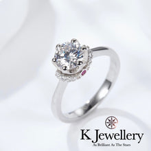 Load image into gallery viewer Moissanite Love Crown Ring Moissanite Ring