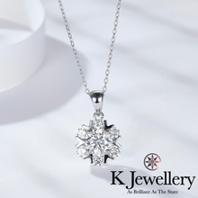 將圖片載入圖庫檢視器 Moissanite Snowflake Necklace 莫桑石浪漫雪花頸鏈