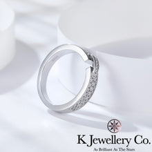 將圖片載入圖庫檢視器 Moissanite Liens Couple Wedding Ring 莫桑石情牽一生情侶婚戒