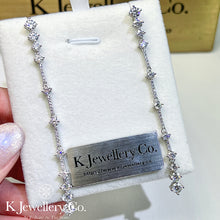 將圖片載入圖庫檢視器 Moissanite Full Paved Long Earrings 莫桑石滿鑽長耳環
