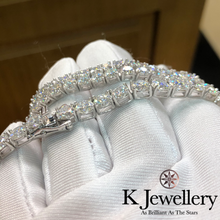 將圖片載入圖庫檢視器 Moissanite Full Paved Tennis Bracelet/ Necklace 莫桑石滿鑽珠寶扣手鏈/頸鏈