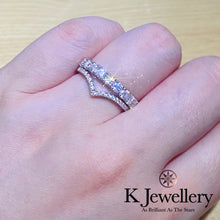 將圖片載入圖庫檢視器 Moissanite Ten Stars Ring 莫桑石十鑽星光排戒指