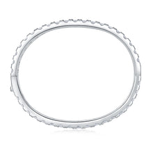 將圖片載入圖庫檢視器 Moissanite 12ct Full Paved Bangle 全圈莫桑石12卡手鐲