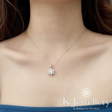 Load image into gallery viewer Moissanite Snowflake Pave Necklace Moissanite Snowflake Necklace