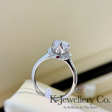 Load image into gallery viewer Moissanite Love Crown Ring Moissanite Ring