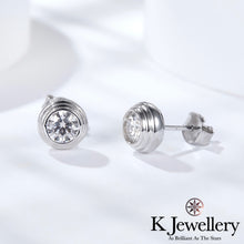 將圖片載入圖庫檢視器 Moissanite Round Bubble Ear Studs 莫桑石圓泡泡耳釘